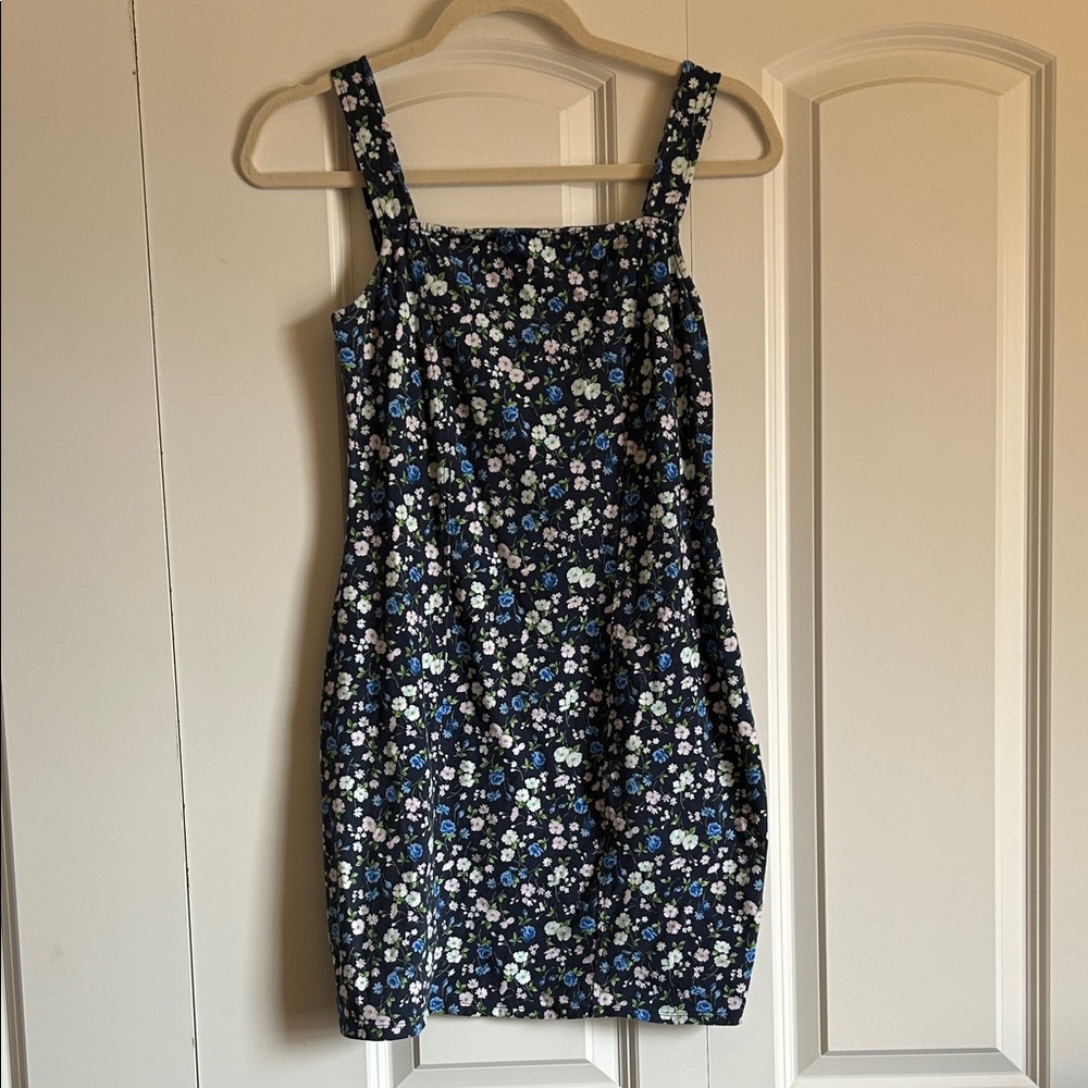 Hollister Navy Floral Mini Dress size M